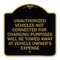 Signmission Unauthorized Vehicles Not Connected for Charging Purpose Will Be Towed, Black & Gold, BG-1818-22777 A-DES-BG-1818-22777 - alternate 1